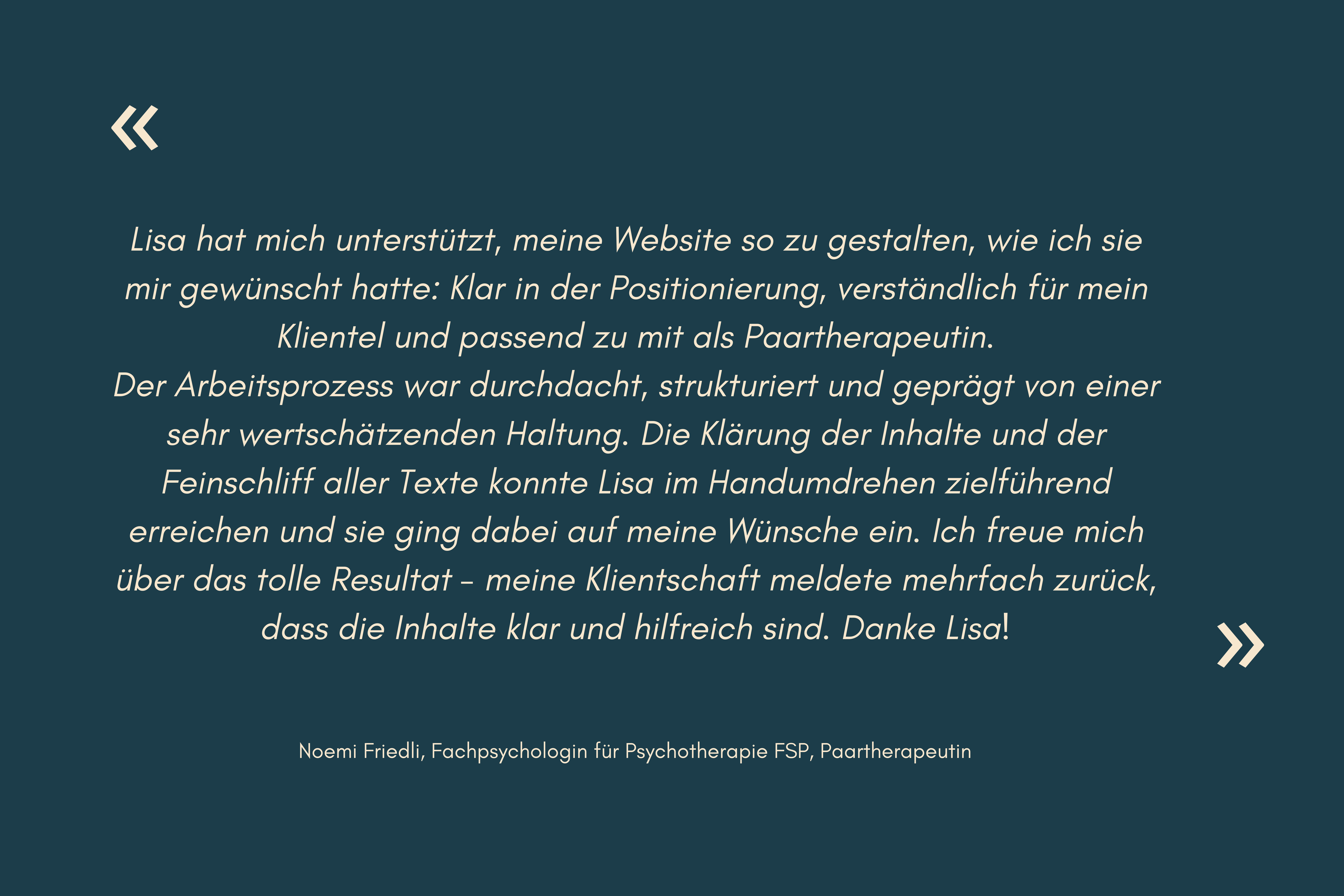 Testimonial Noemi Friedli