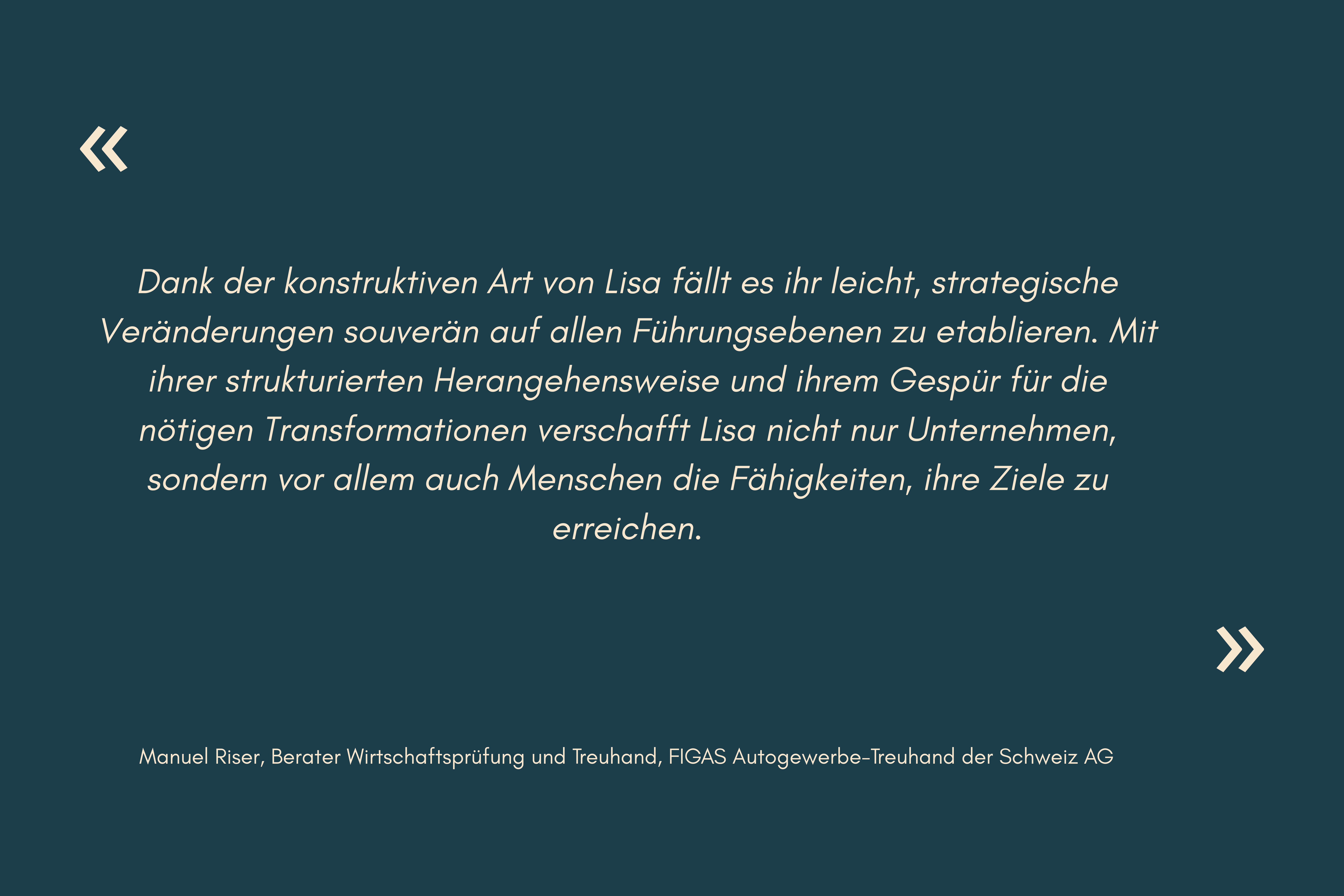 Testimonial Manuel Riser