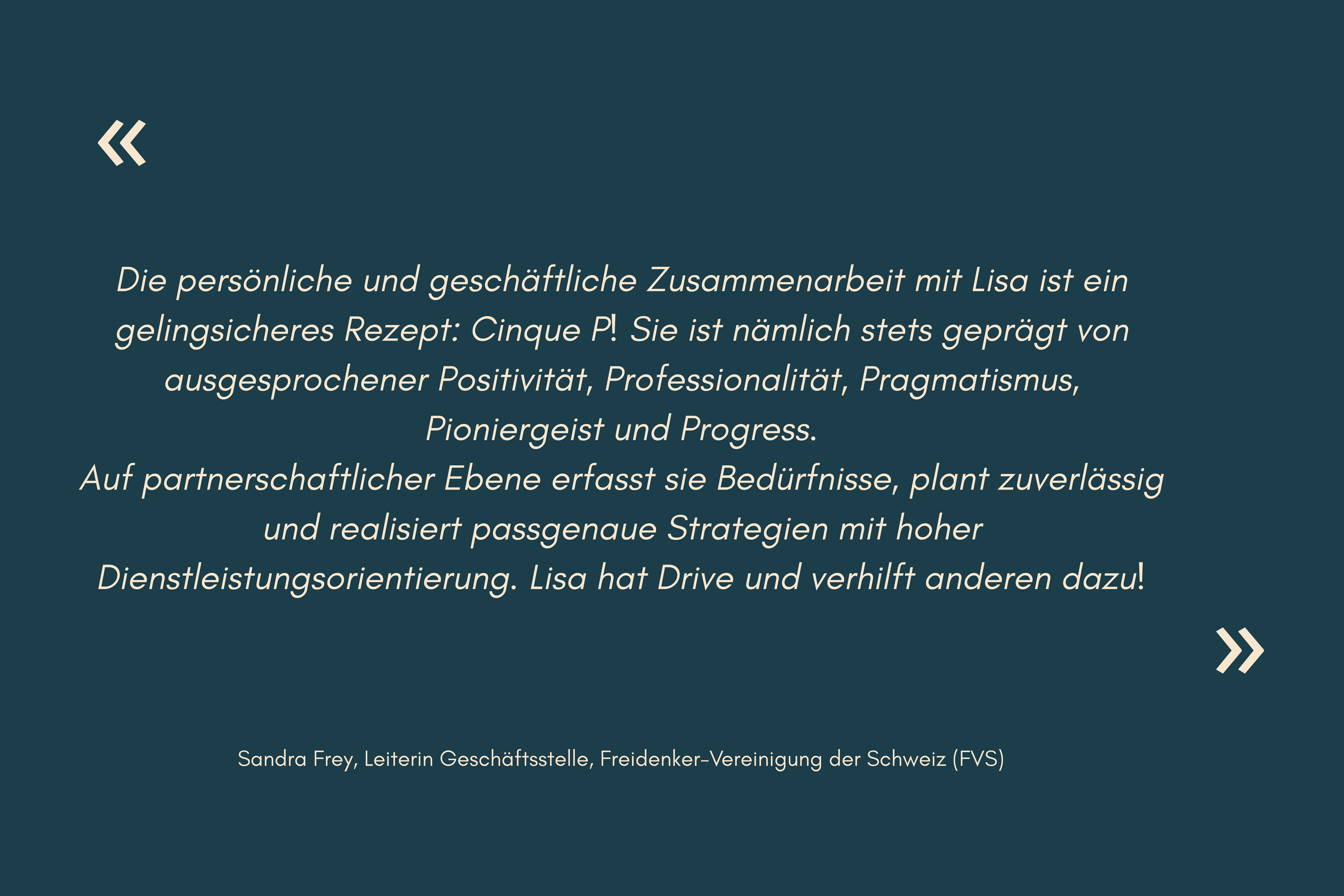 Testimonial Sandra Frey