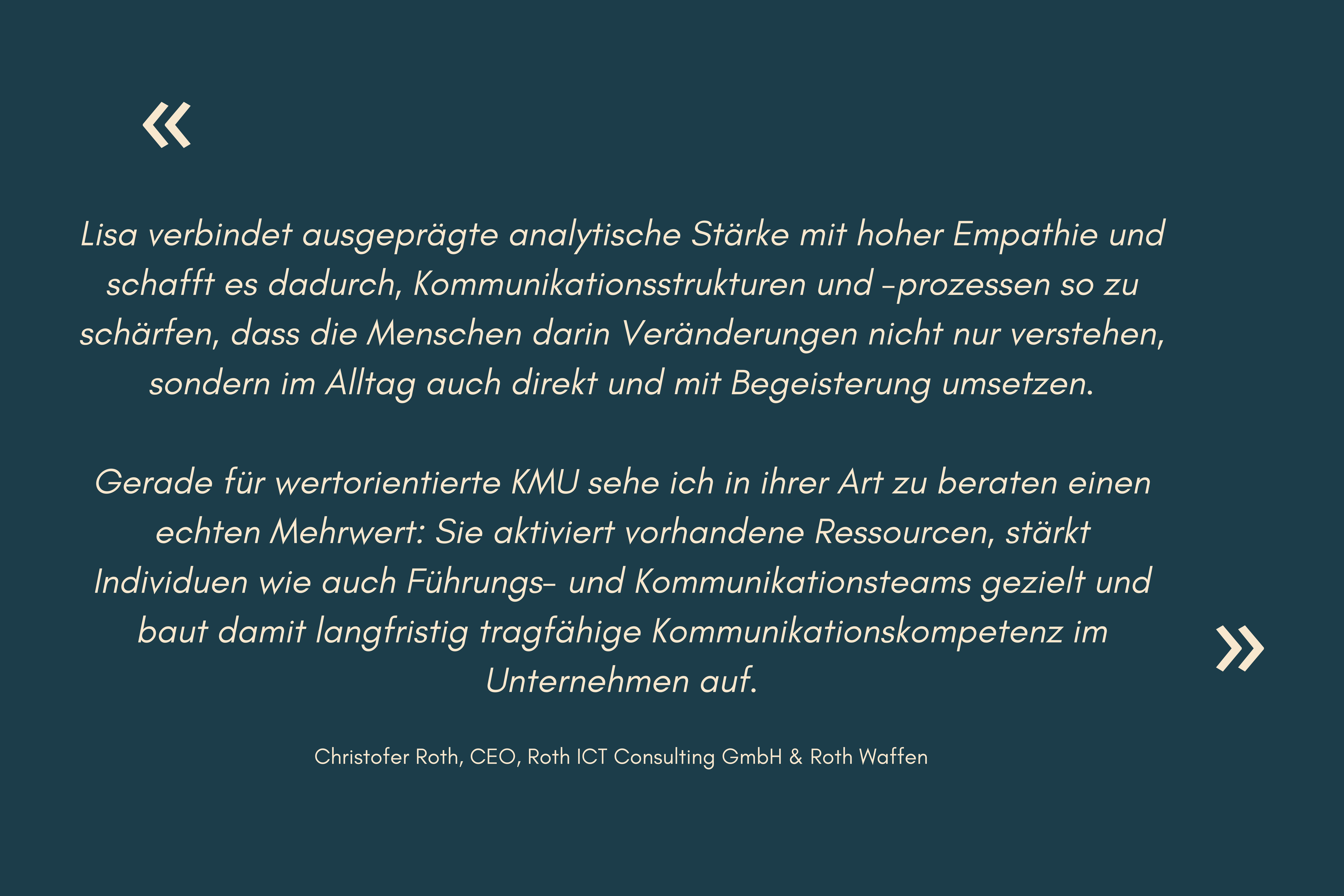 Testimonial Christofer Roth