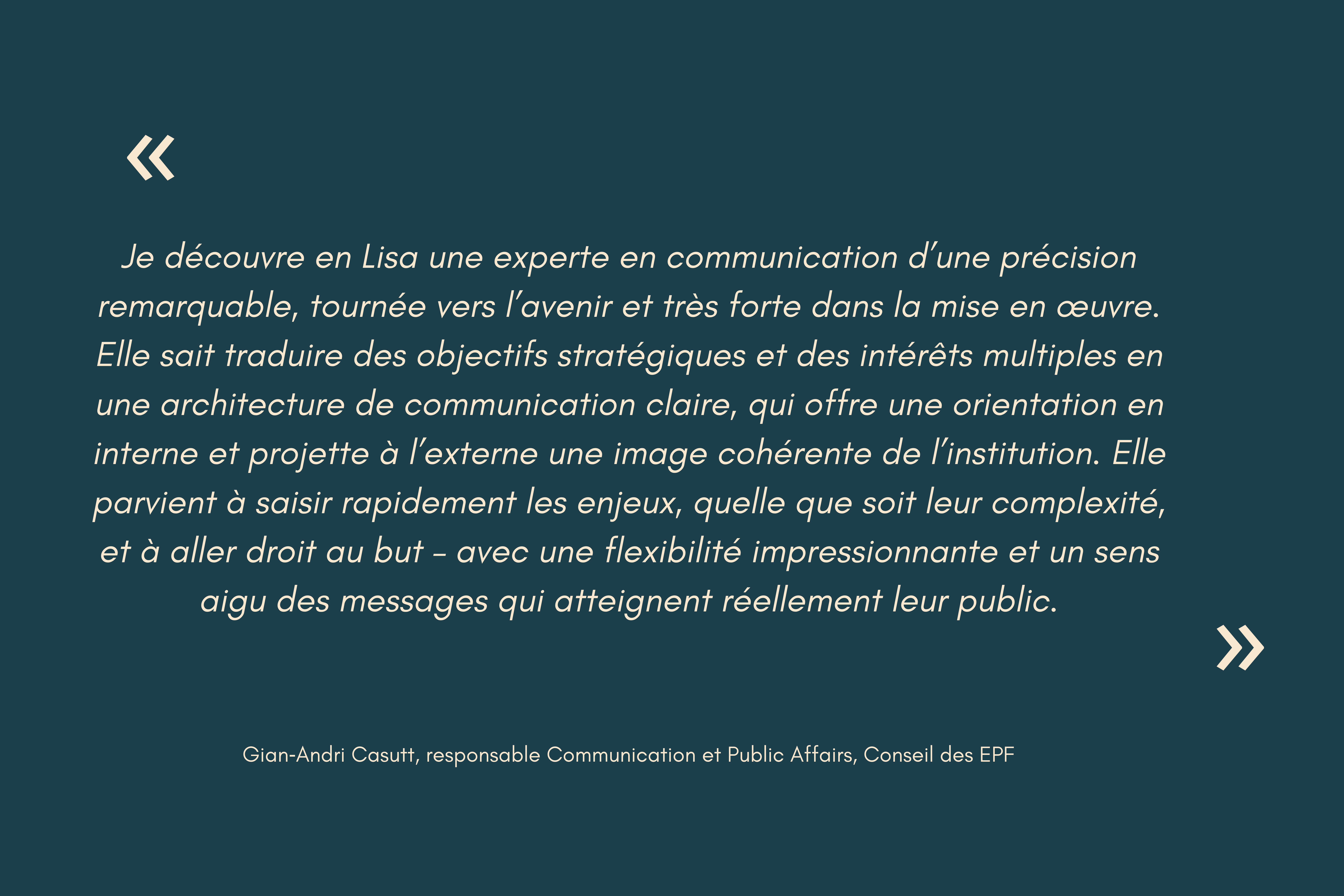 Testimonial Gian Casutt