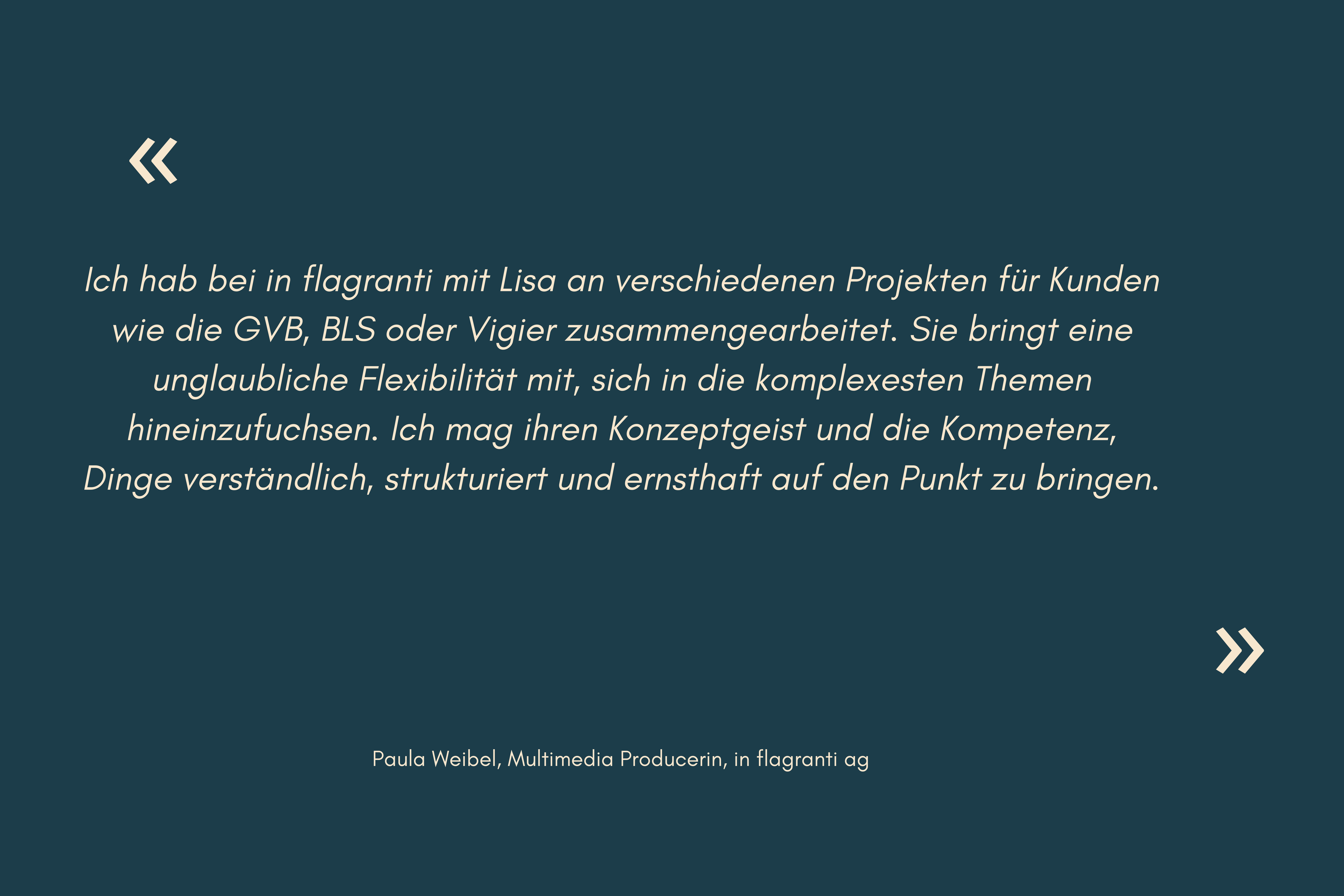 Testimonial Paula Weibel