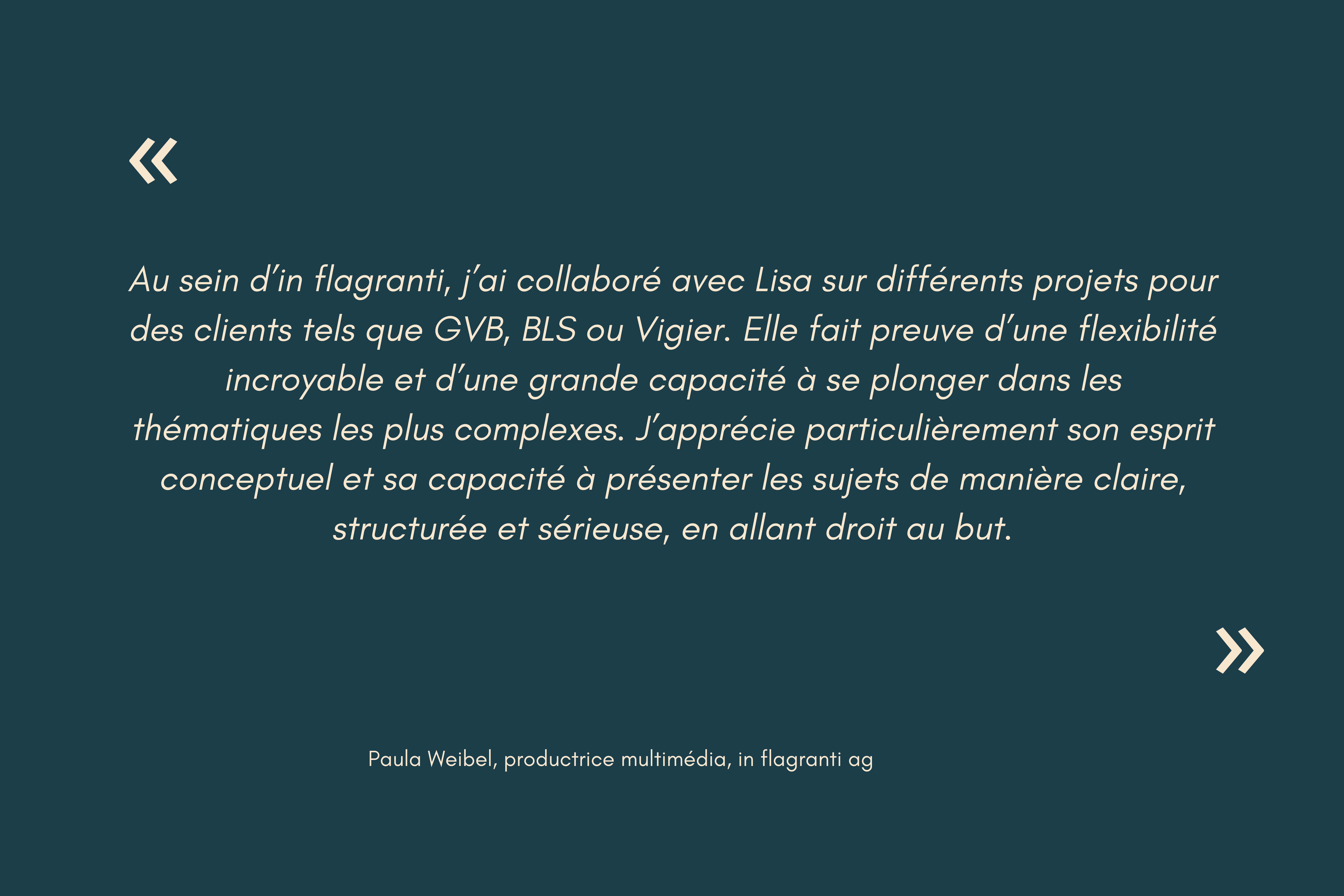 Testimonial Paula Weibel