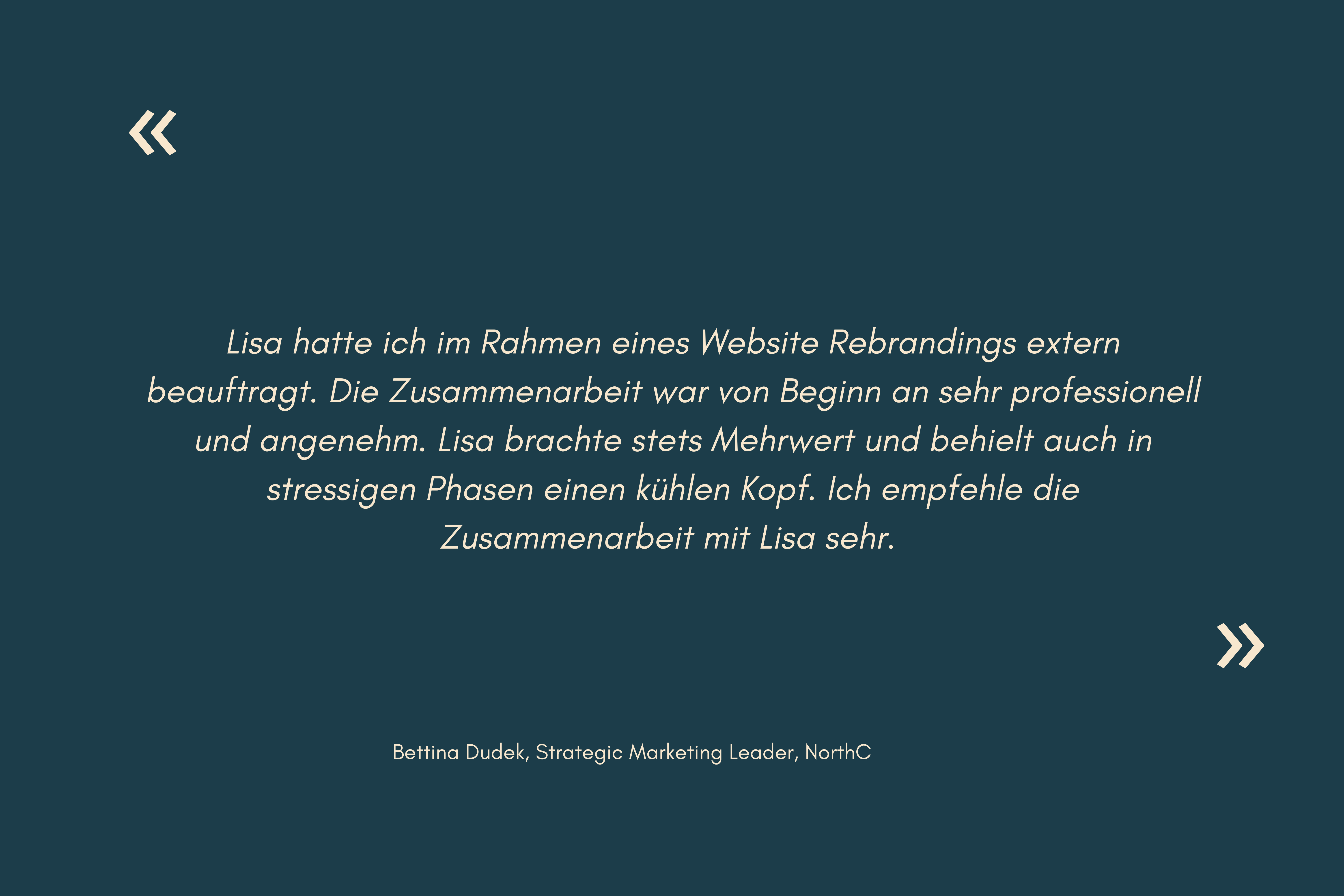 Testimonial Bettina Dudek