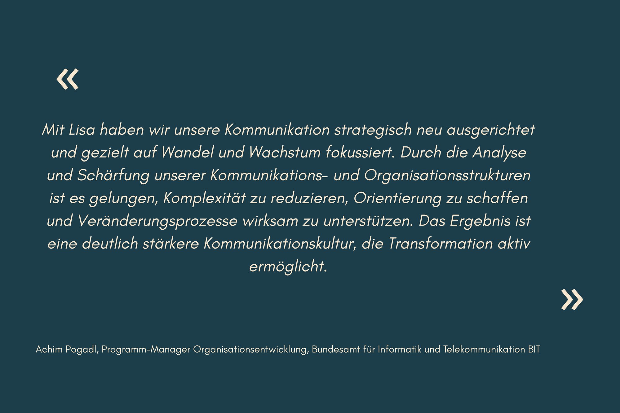 Testimonial Achim Pogadl Testimonial Achim Pogadl